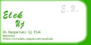 elek uj business card